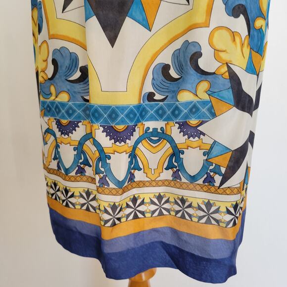 Philosophy di Alberta Ferretti Silk Printed Dress Mediterranean Italy Women 8 - Picture 6 of 14